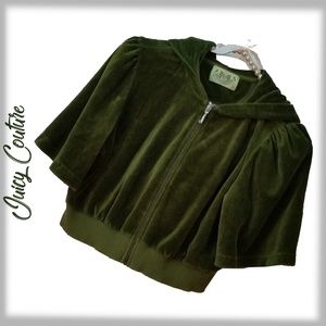 JUICY COUTURE Velvet Cropped Jacket - Size L